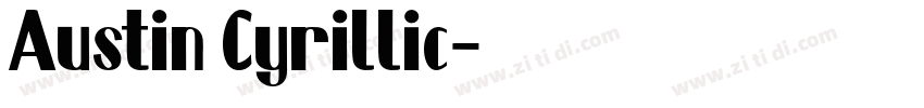 Austin Cyrillic字体转换